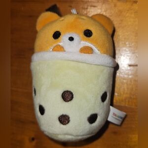 Takashoji Shiba Dog Boba Tea Plush Keychain 4"